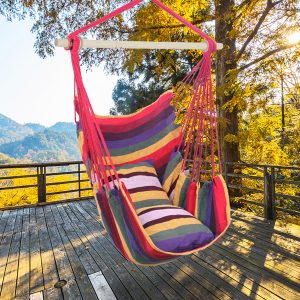 Rainbow Bar Pillow Hanging Chair Polyester Cotton Belt 2pcs Pillow