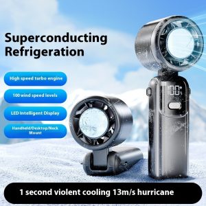 Violent Fan Digital Display High-speed Outdoor Handheld USB Cooling Fan