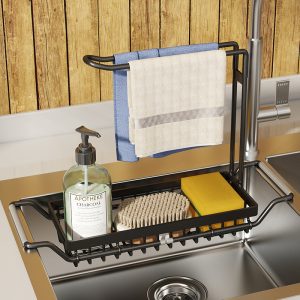 Stainless Steel Retractable Kitchen Rag Drying Rack